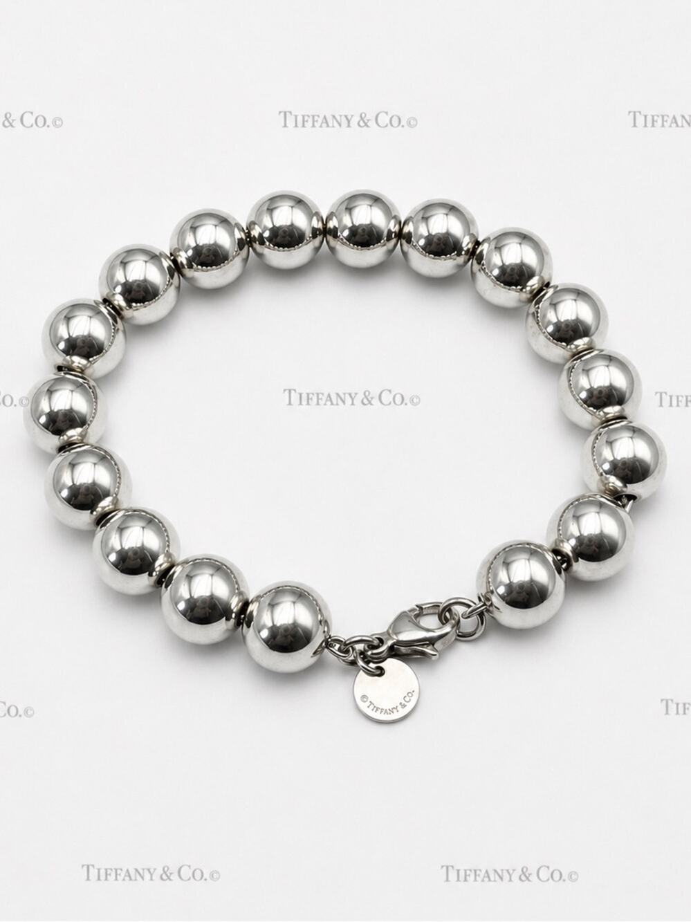 Tiffany & Co. HardWear 10mm Ball Bracelet Sterling Silver 925 Bead Gift Box